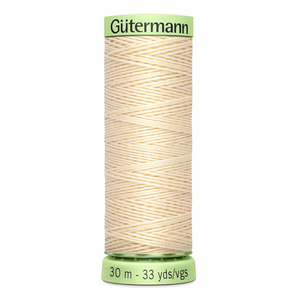 Gut Poly Thread Top Stitch 30m - Ivory 800