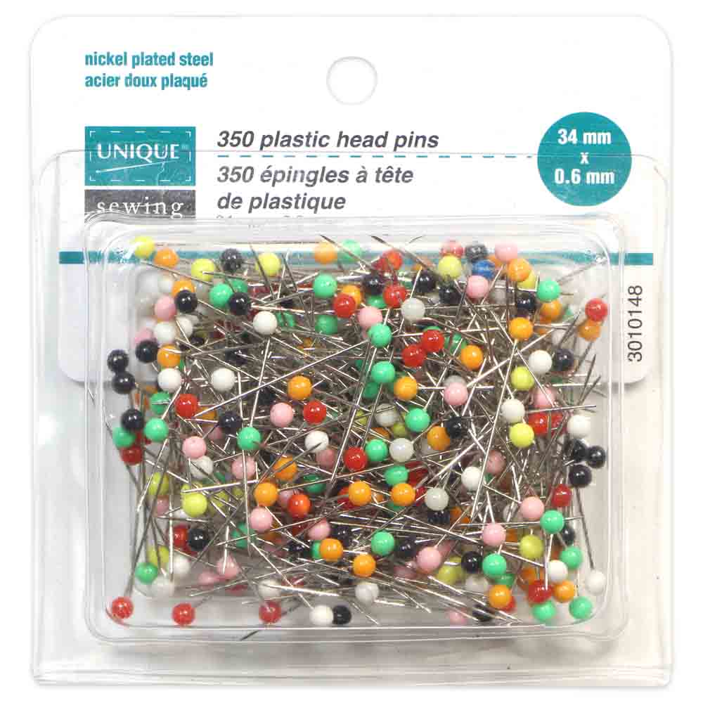 Unique Plastic Head Pins 350pc 3010148