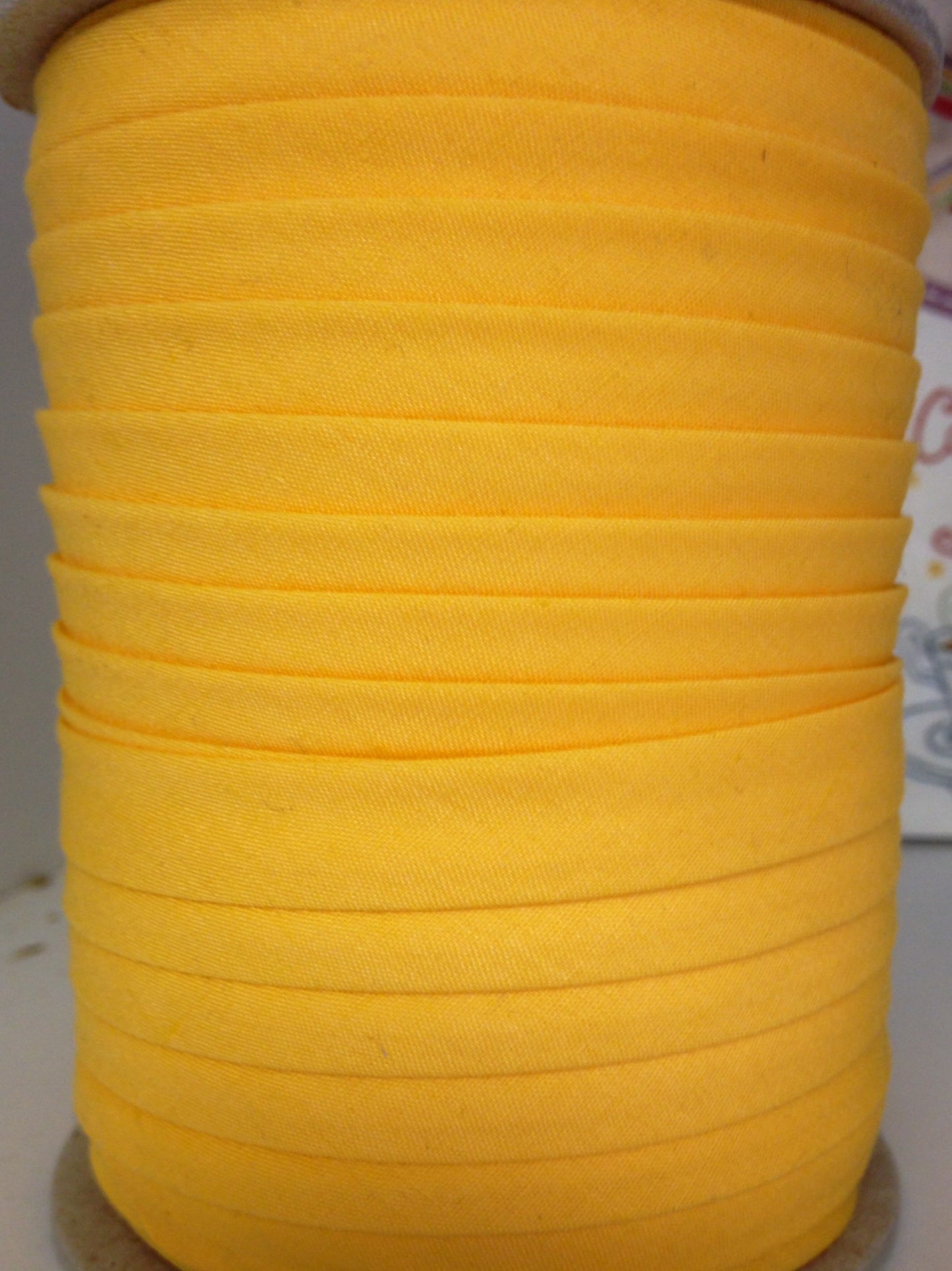 Polycotton Bias Tape Bright Yellow 72 - 13mm