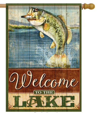 *EB Lg Flag - Welcome To The Lake