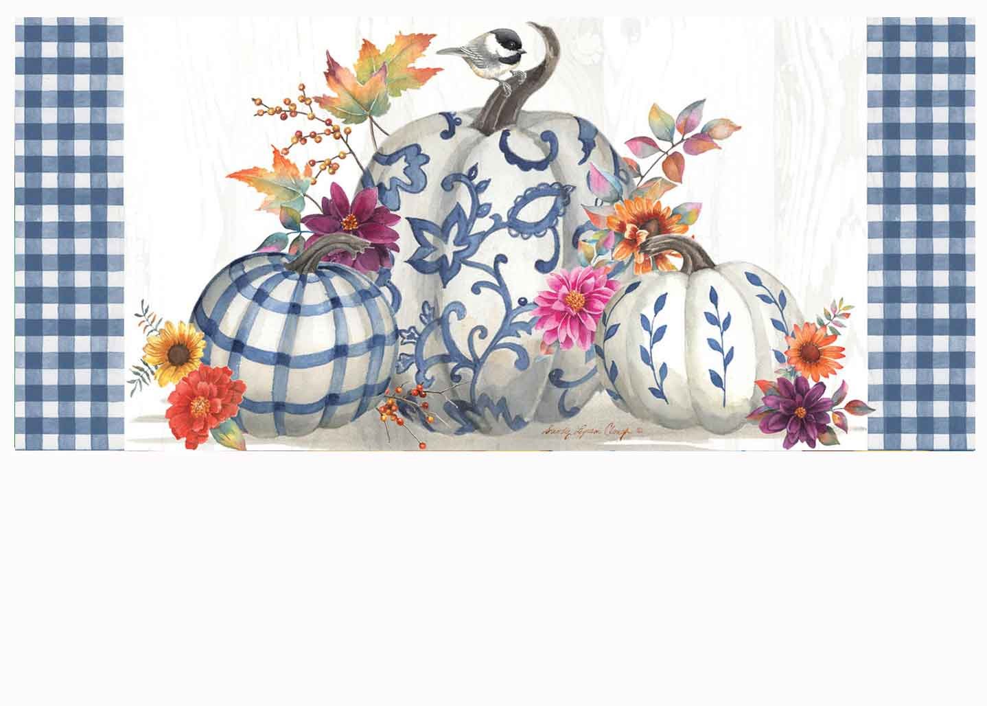 Sassafras Insert - Chinoiserie Pumpkins