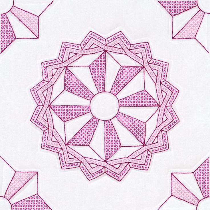 *18" Quilt Block - Interlocking Mandala Star