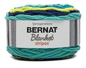 Bernat Blanket Stripes 300g - Aqua Violet 76054