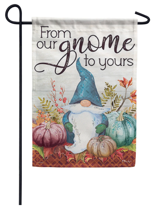 *EB Garden Flag - Glitter Fall Gnome