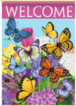 EB Lg Flag - Bright Butterflies