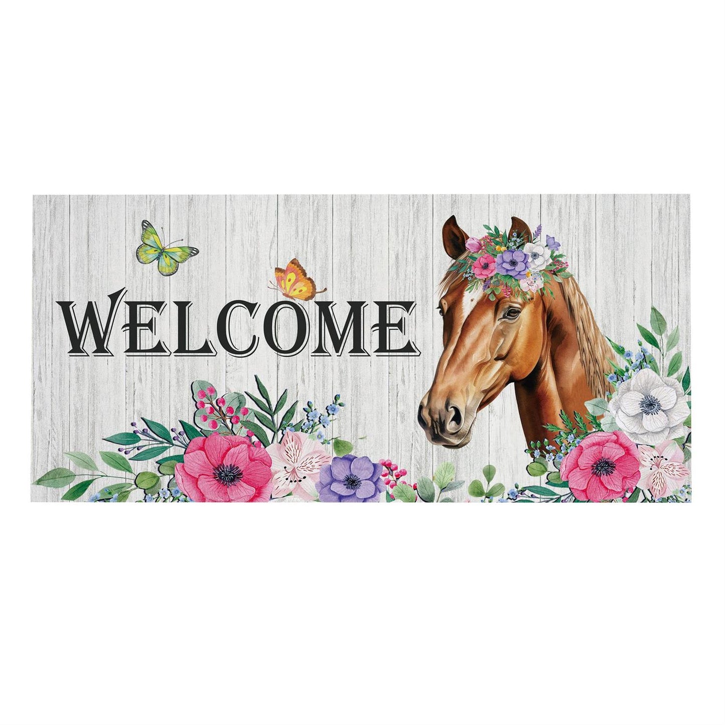 Sassafras Insert - Floral Horse Welcome