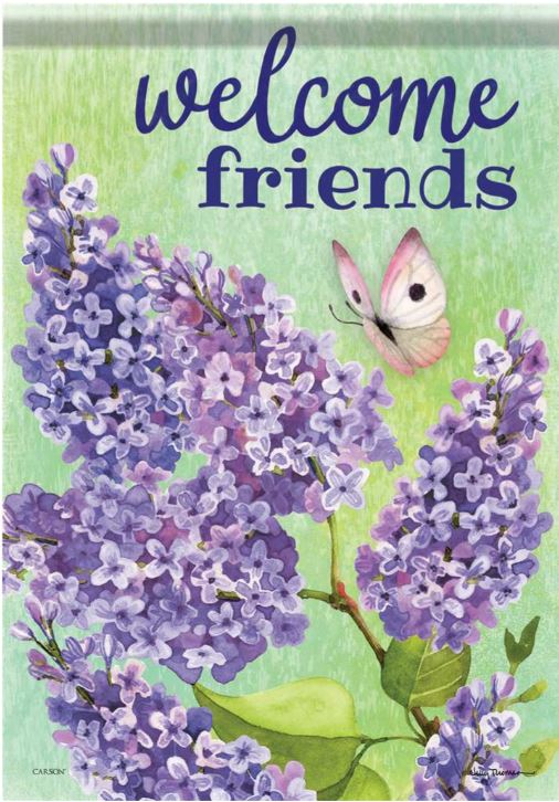 EB Large Flag - Lilac Welcomw 54816