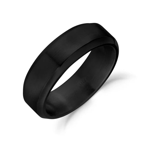 ARZ Ring - Black W/Beveled Edge Sz 13