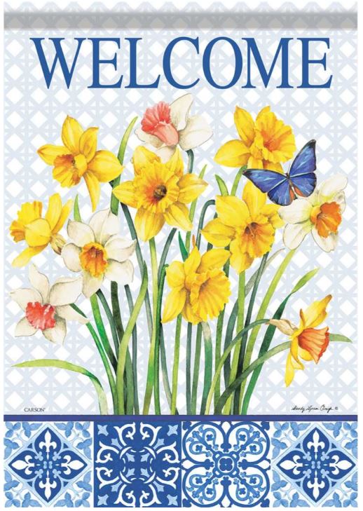 EB Garden Flag - Daffodils Azulejo 53809