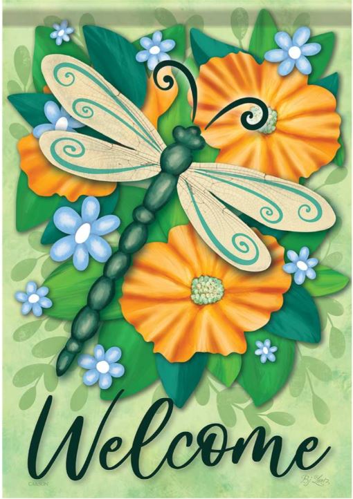 EB Large Flag - Dragonfly Love 54811