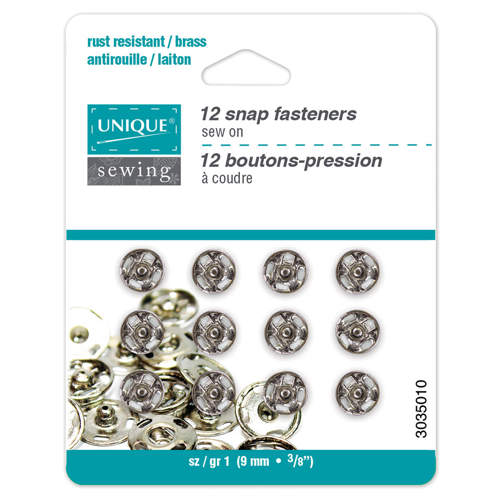Unique Snap Fasteners 12pk 3035010