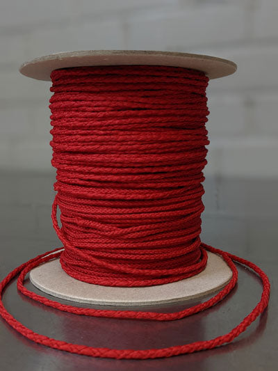 Braided Polycord 3mm - Red 194-008