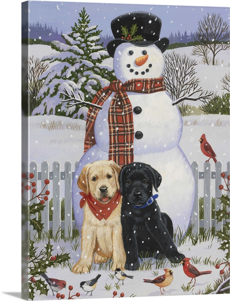 EB Lg Flag - Snowman & Friends