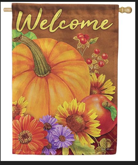 *EB Lg Flag - Fall Fruit & Flowers