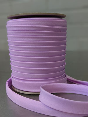 Polycotton Bias Tape Lilac 25 - 13mm