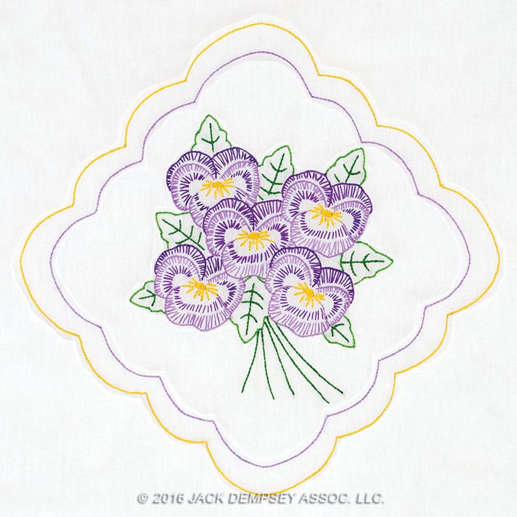 *18" Quilt Blocks - Pansies 629