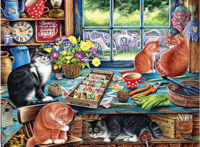 Tray Puzzle 35pc - Garden Shed Cats 58872