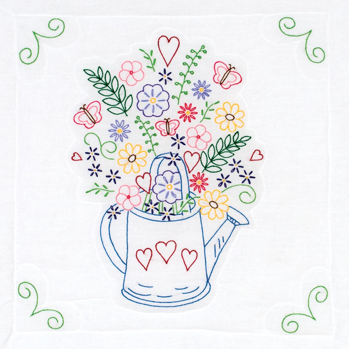 18" Quilt Block - Watering Can 637