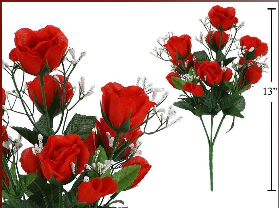 CTG Roses W/Baby Breath Red Sm
