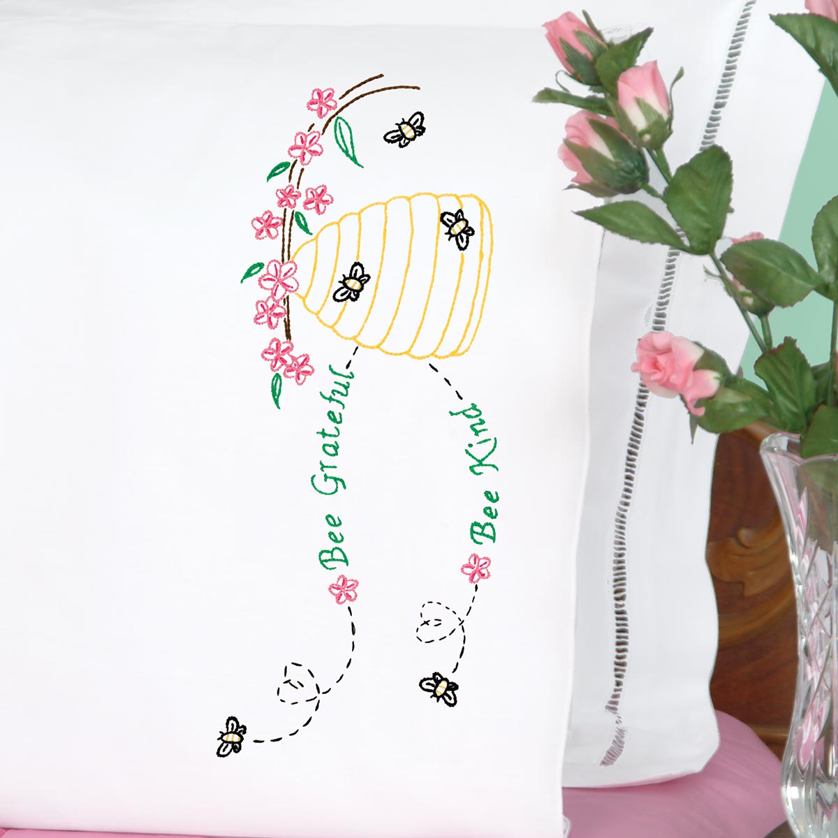 Pillow Cases - Bee Grateful 665