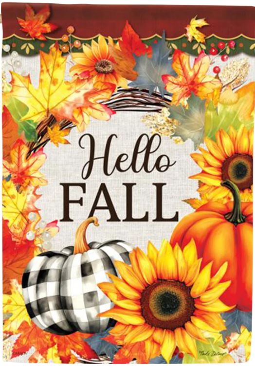 EB Garden Flag - Gingham Wreath