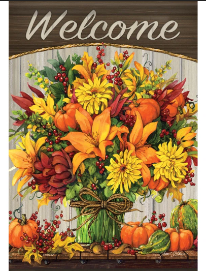 *EB Lg Flag - Fabulous Fall Flower