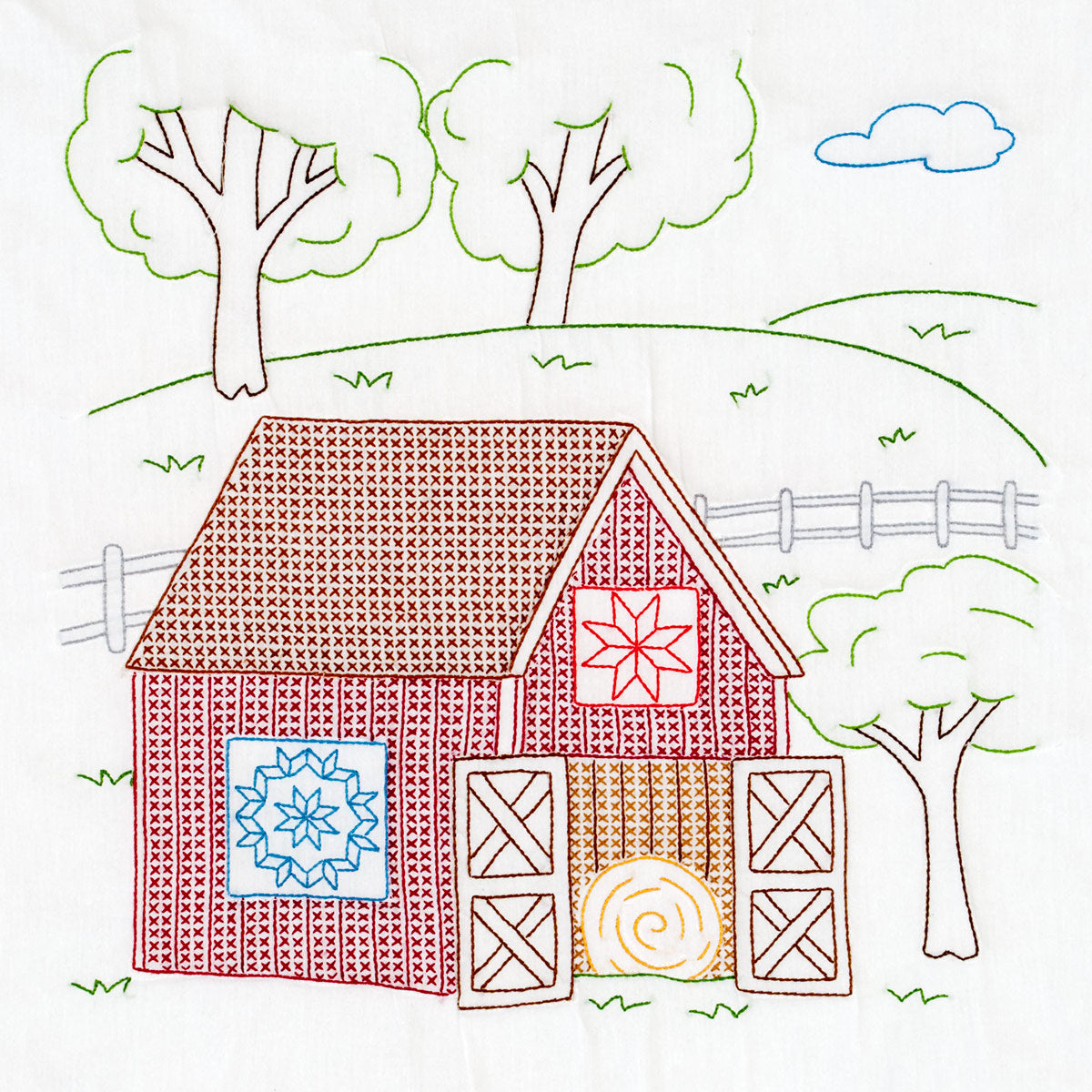 *18" Quilt Block - Barn