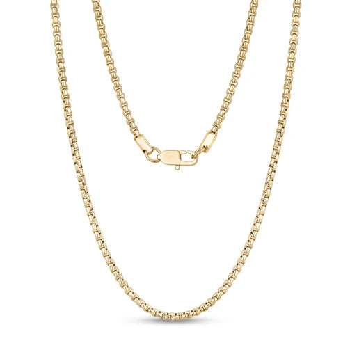 ARZ Chain - Round Box Link 3mm 18" Gold