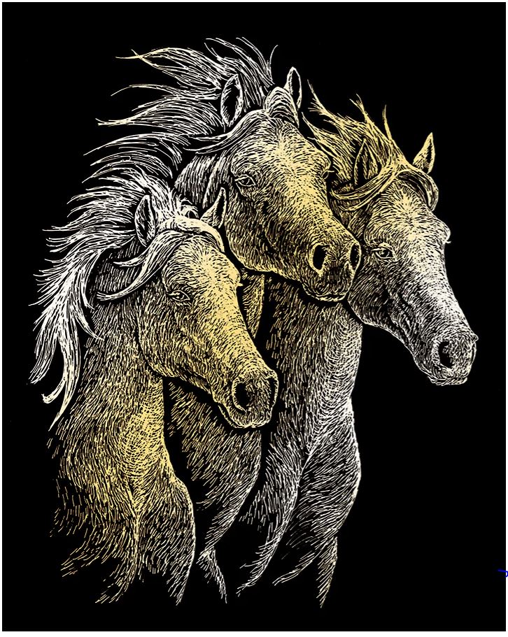 EGR Art - Horses Gold