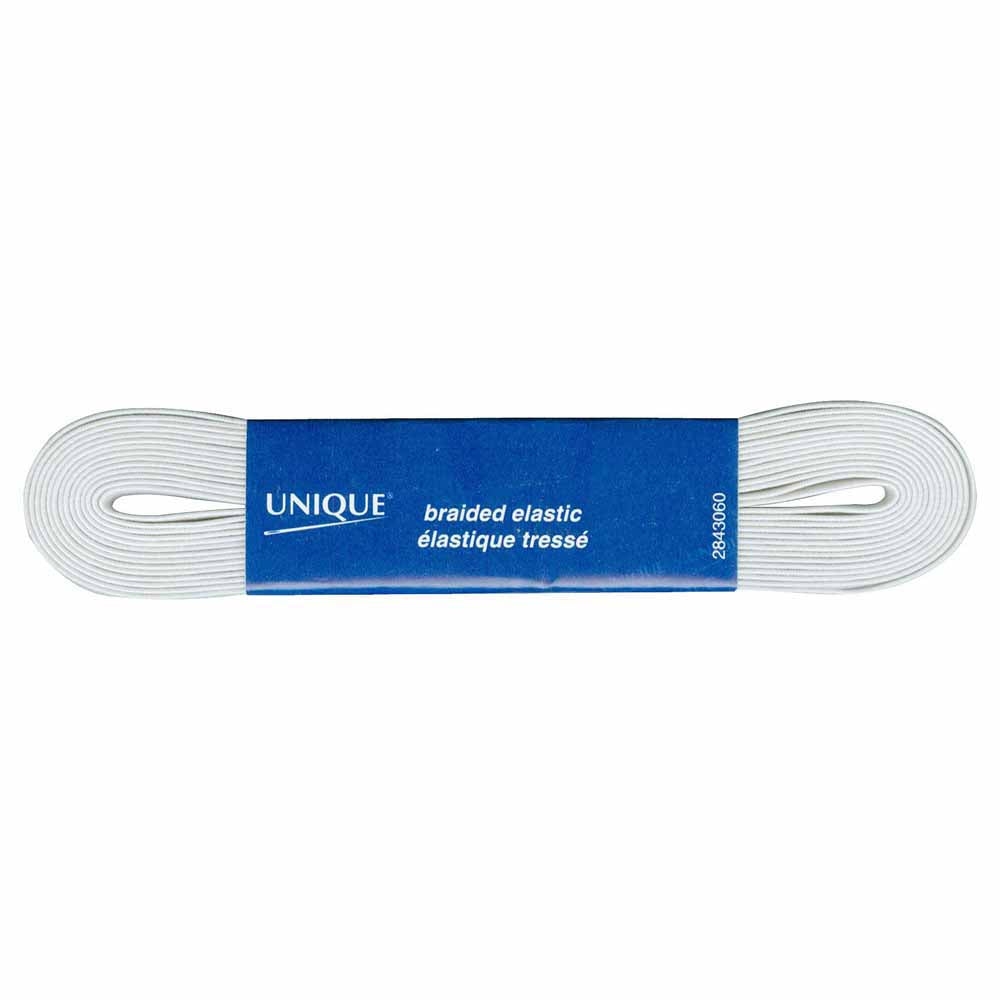 Unique Braided Elastic 6mm White 2843060