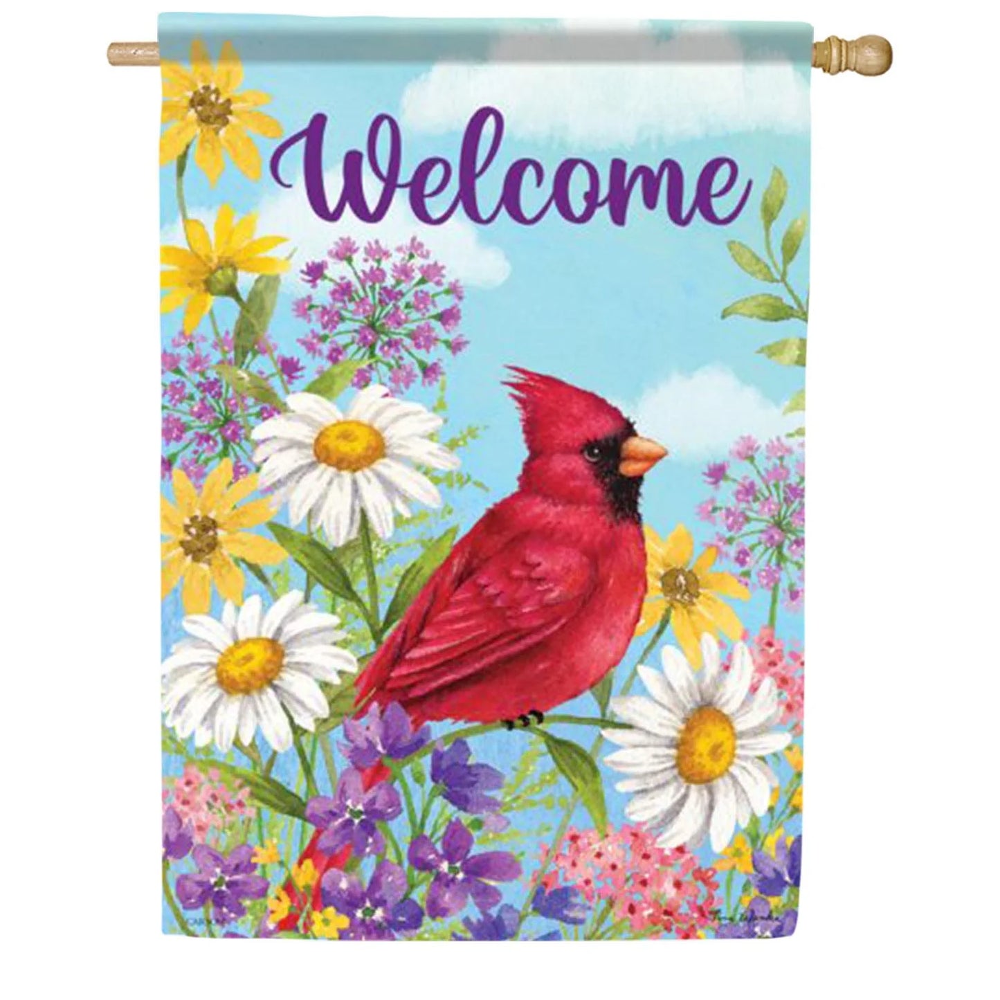 EB Lg Flag - Summer Cardinal