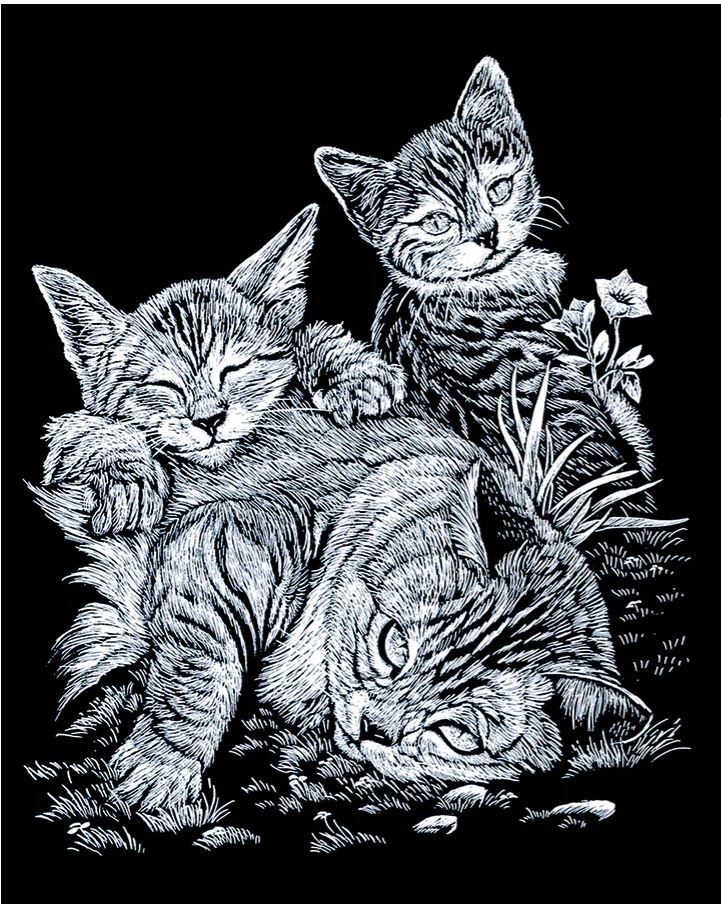 EGR Art Silver - Tabby Cat Sm