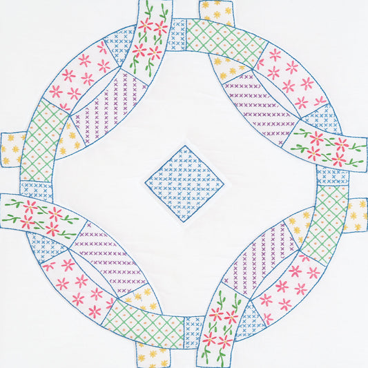 18" Quilt Block - Wedding Ring 382