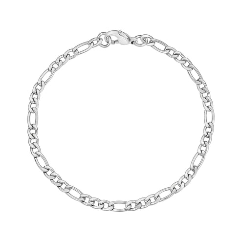 ARZ Bracelet - Figaro Link 3.5mm 7" Silver