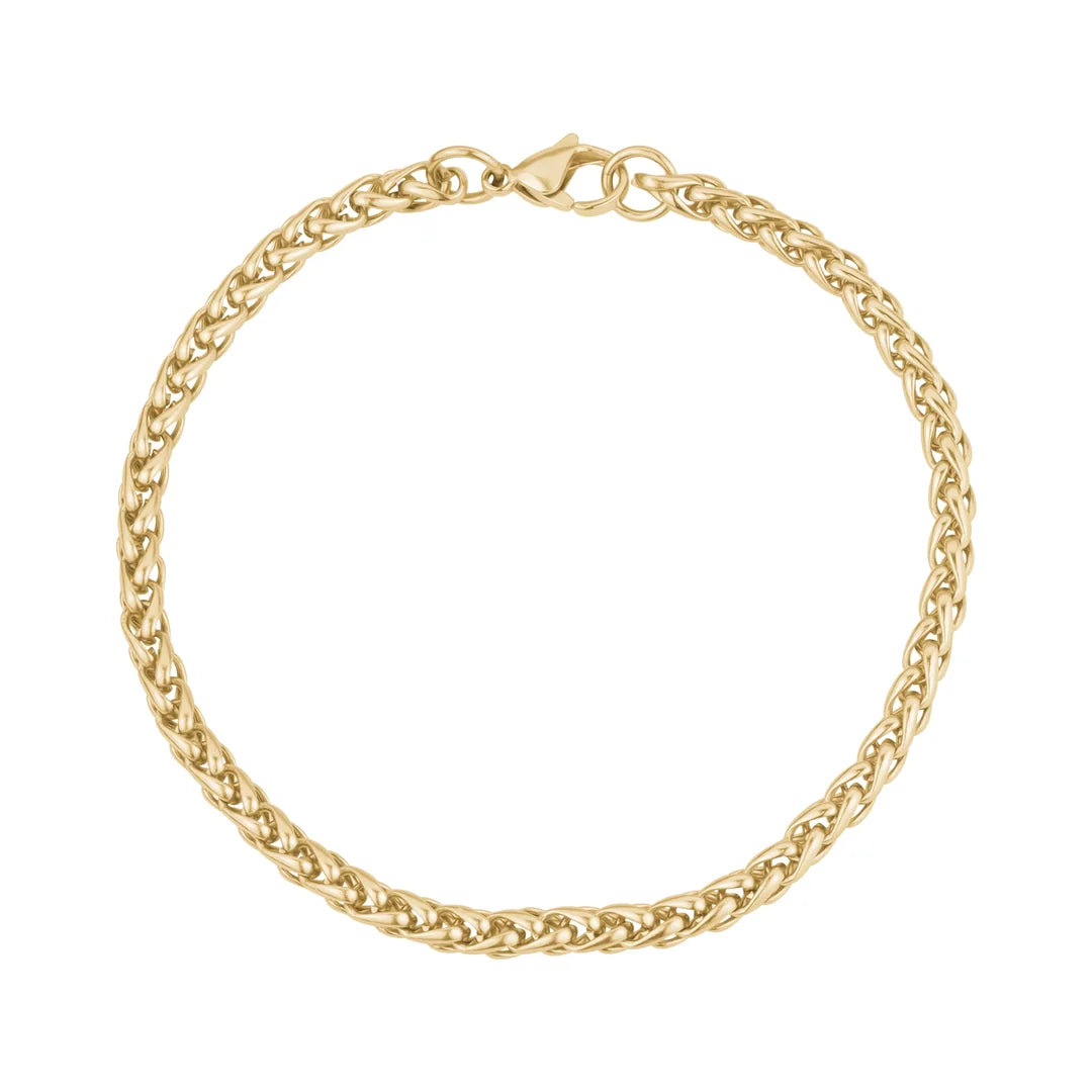 ARZ Bracelet - Round Franco 4mm 7" Gold