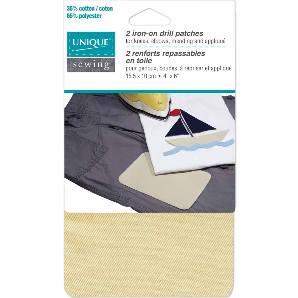 Iron On Drill Patch Tan 3040102