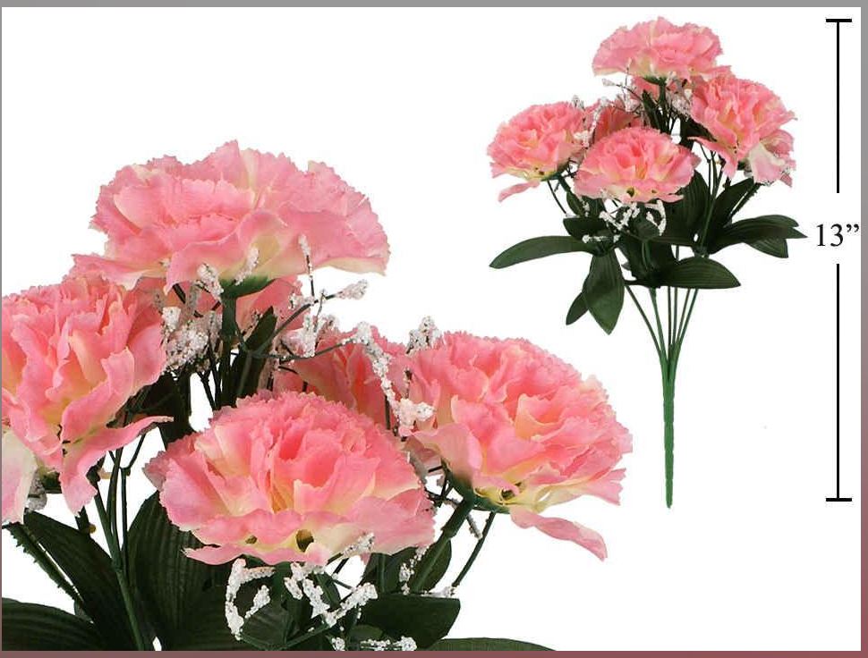 Carnations W/B.Breath Pink