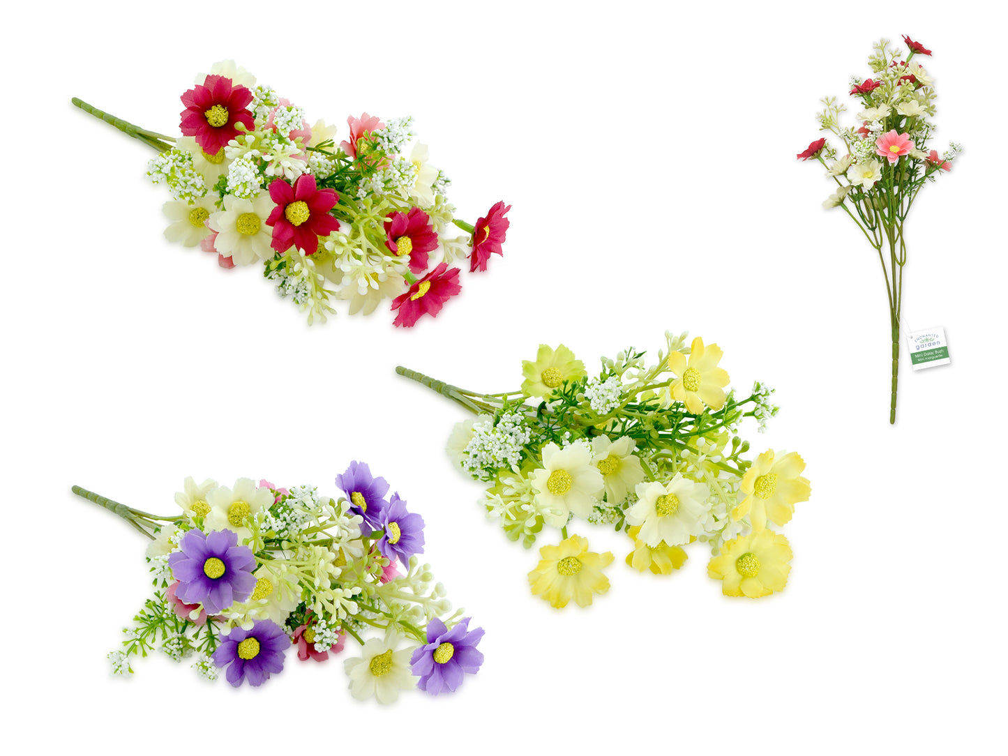 MC Mini Daisy Bush w/Gyp 13" Asst - Spring Fling