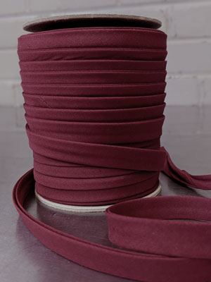 Polycotton Bias Tape Wine 27 - 13mm