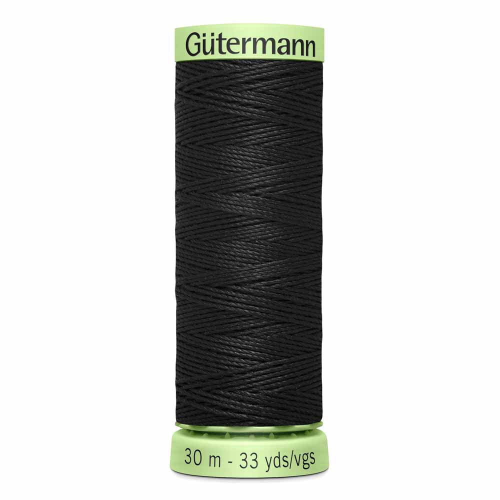 Gut Poly Thread Top Stitch 30m - Black 010