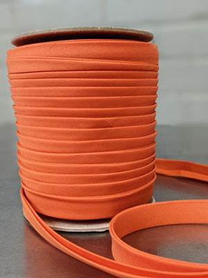 Polycotton Bias Tape Orange 13 - 13mm