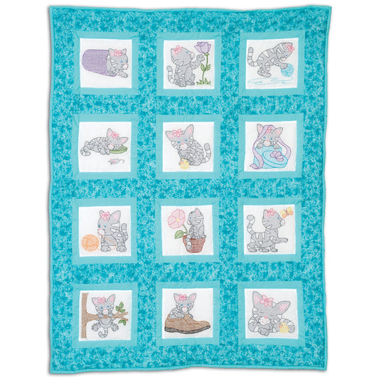 9" Theme Quilt Blocks Kittens 679