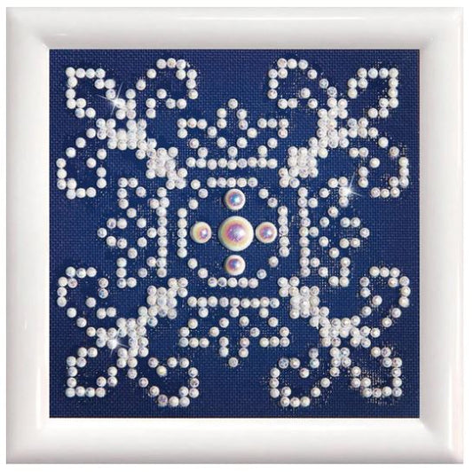 Diamond Dotz - White On Blue W/Frame DD1.003F