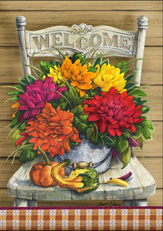 *EB Garden Flag - Glitter Fall Decor