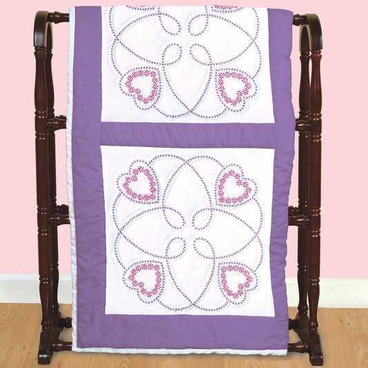 *18" Quilt Block - Four Hearts
