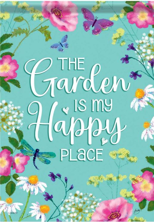 EB Garden Flag - Garden Happy Place 53785