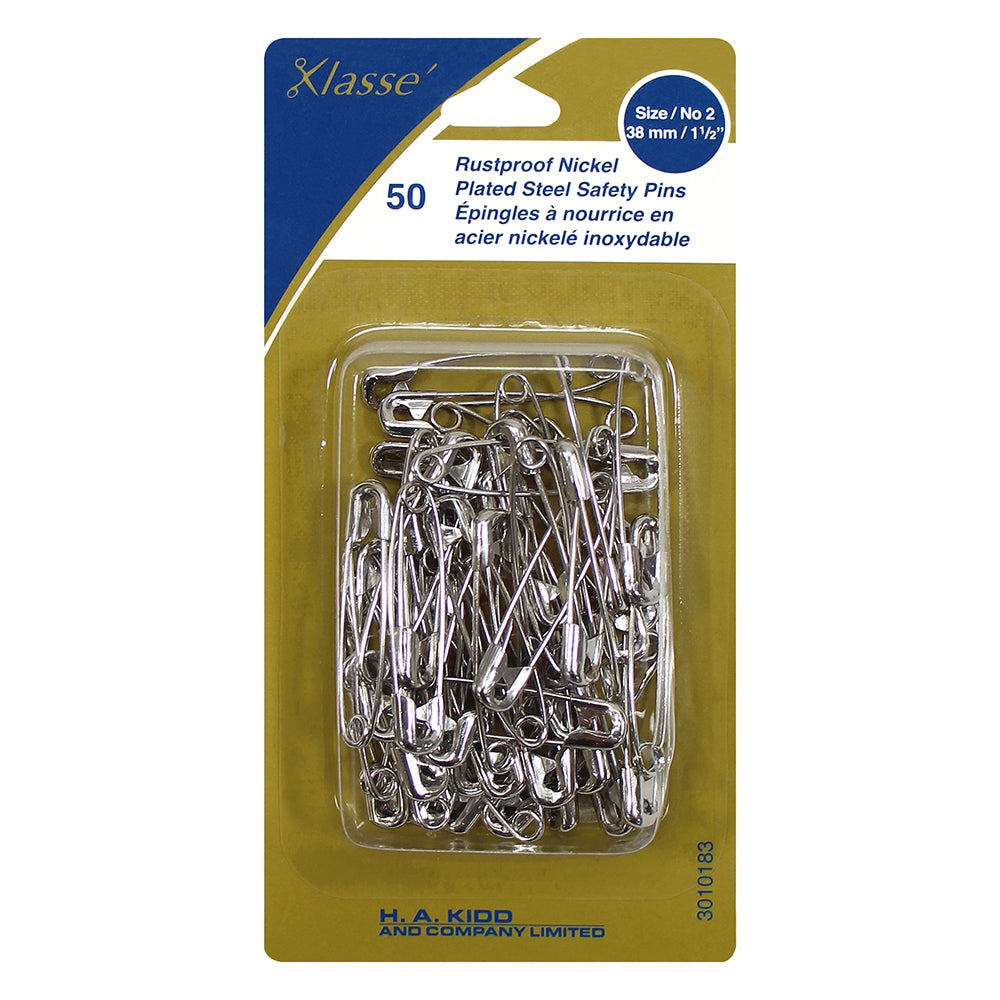 Klasse Safety Pins 38mm 50pc