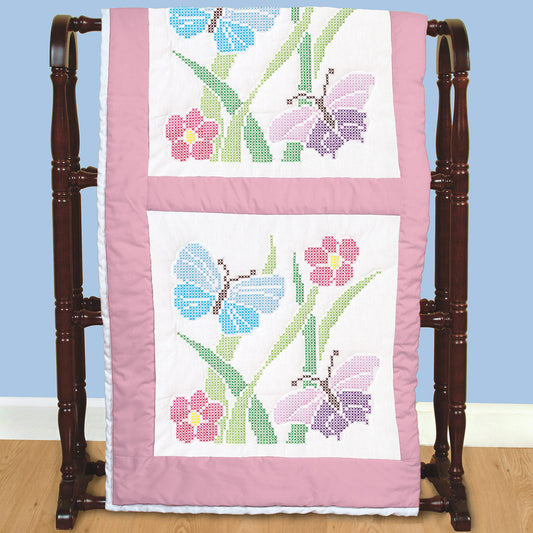 18" Quilt Block - Butterflies 638