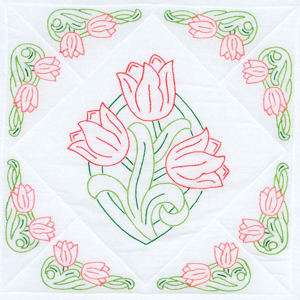 18" Quilt Blocks - Tulips