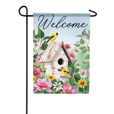 EB Garden Flag - Welcome Finches